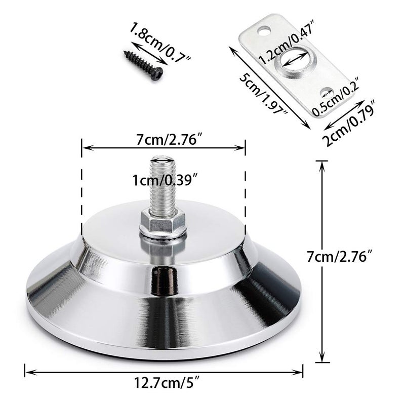 OwnMy 4 PCS Billiard/Pool Table Leg Levelers  Leveling Risers for Football/Soccer Table  Ping Pong Table  Air Hockey Table  5 Inch Metal Game Table Leg Levelers Heavy Duty Leveling Feets - Image 2